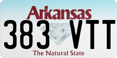 AR license plate 383VTT
