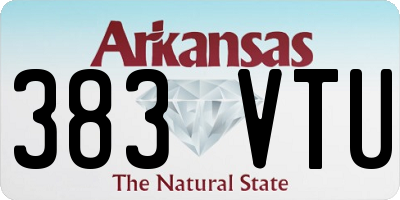 AR license plate 383VTU