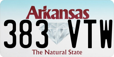 AR license plate 383VTW