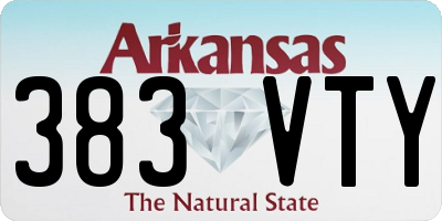 AR license plate 383VTY