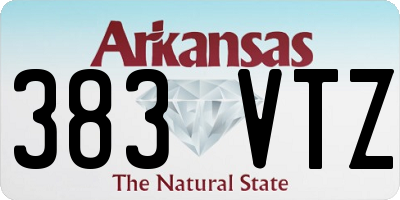 AR license plate 383VTZ