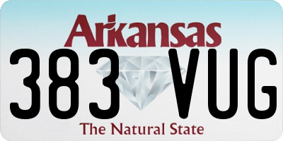 AR license plate 383VUG