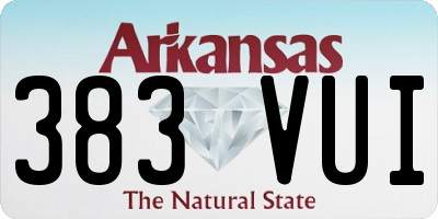 AR license plate 383VUI