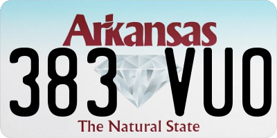 AR license plate 383VUO