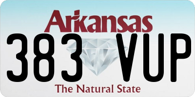 AR license plate 383VUP