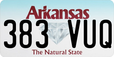 AR license plate 383VUQ
