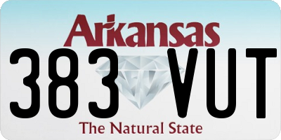 AR license plate 383VUT