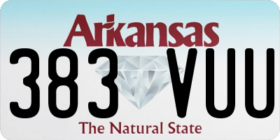 AR license plate 383VUU