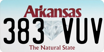 AR license plate 383VUV