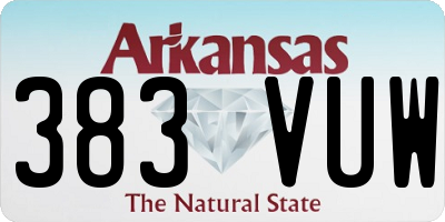 AR license plate 383VUW