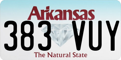 AR license plate 383VUY