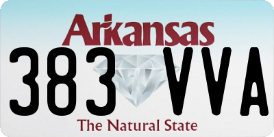 AR license plate 383VVA