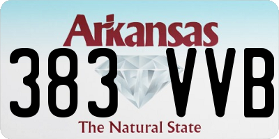 AR license plate 383VVB