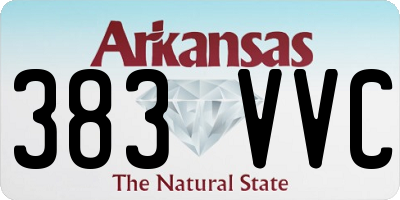 AR license plate 383VVC