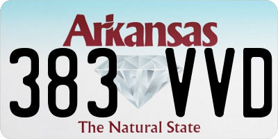 AR license plate 383VVD