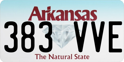 AR license plate 383VVE