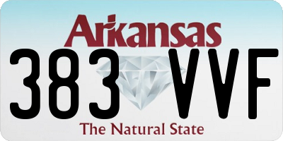 AR license plate 383VVF