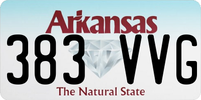 AR license plate 383VVG
