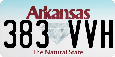 AR license plate 383VVH