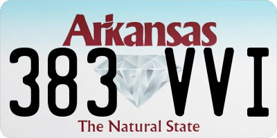 AR license plate 383VVI