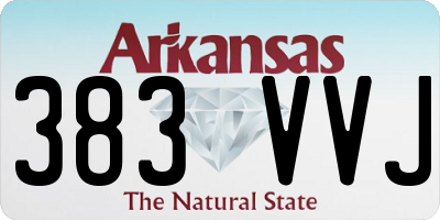 AR license plate 383VVJ
