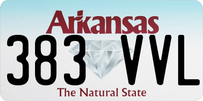 AR license plate 383VVL