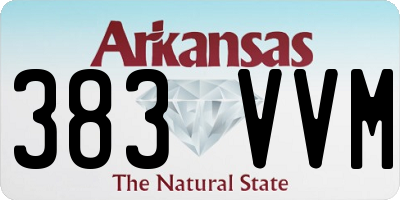 AR license plate 383VVM