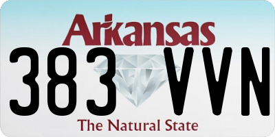 AR license plate 383VVN