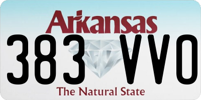AR license plate 383VVO