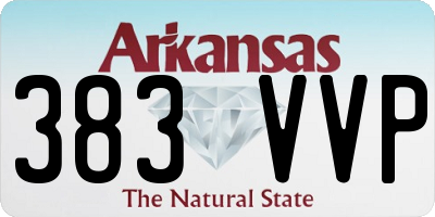 AR license plate 383VVP