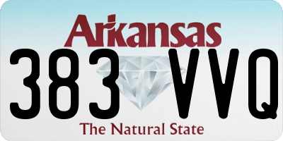 AR license plate 383VVQ