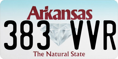 AR license plate 383VVR