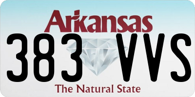 AR license plate 383VVS