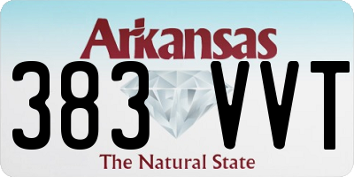 AR license plate 383VVT