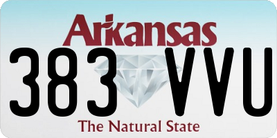 AR license plate 383VVU