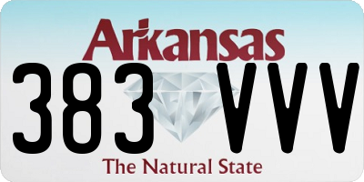 AR license plate 383VVV