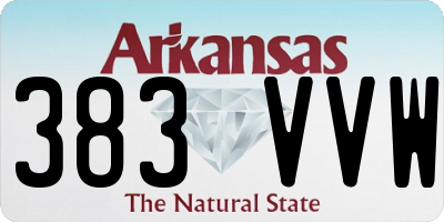 AR license plate 383VVW