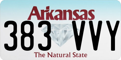 AR license plate 383VVY