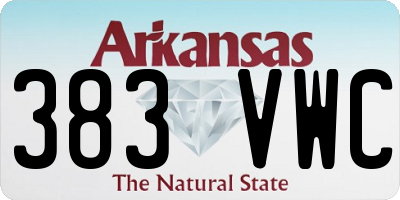 AR license plate 383VWC