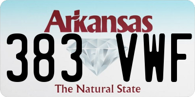 AR license plate 383VWF