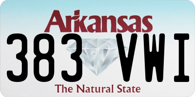 AR license plate 383VWI