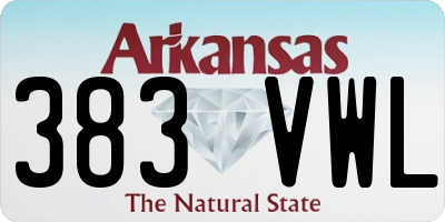 AR license plate 383VWL
