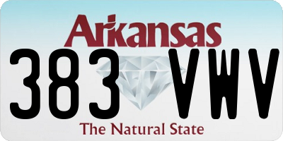 AR license plate 383VWV