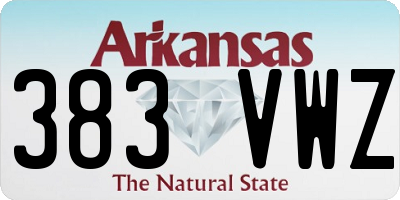 AR license plate 383VWZ