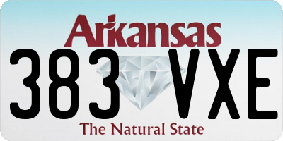 AR license plate 383VXE