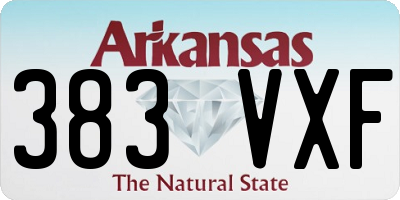 AR license plate 383VXF