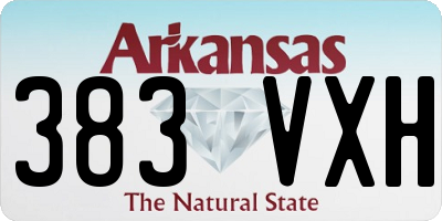 AR license plate 383VXH