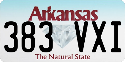 AR license plate 383VXI