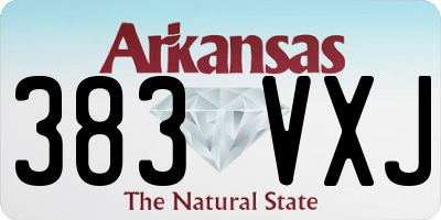 AR license plate 383VXJ