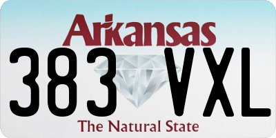 AR license plate 383VXL